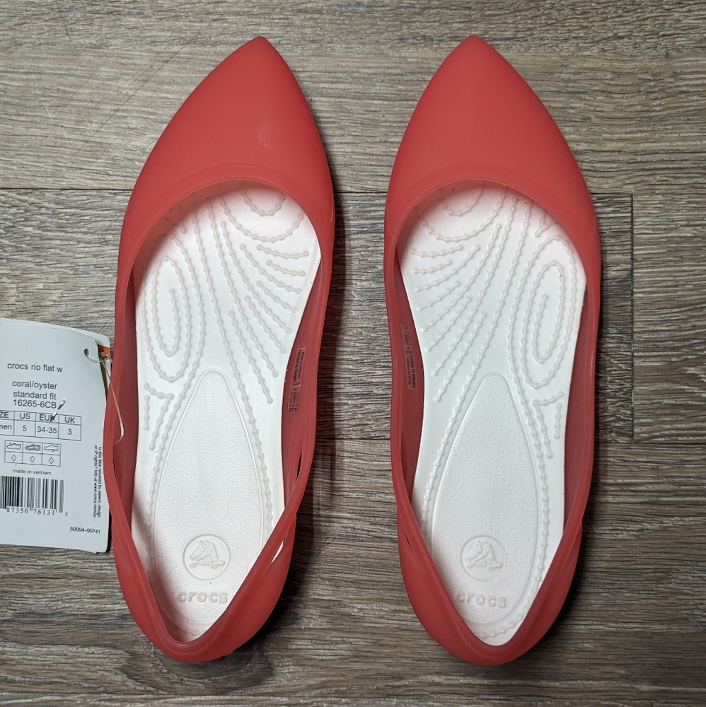 Crocs - Pink Flats NWT